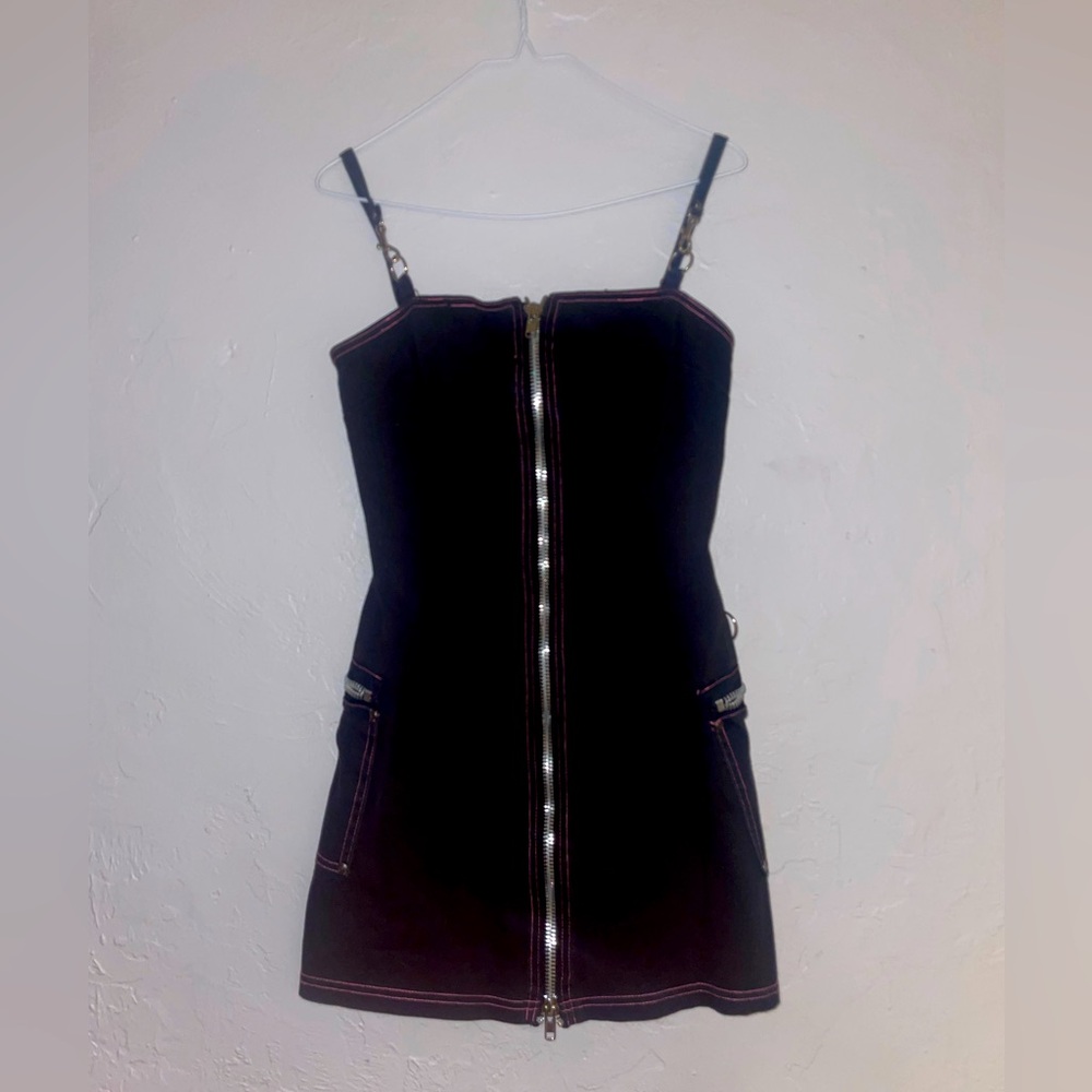 Vintage 90’s Punk Dogpile Mini Dress with Hardware